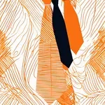 bright orange necktie image